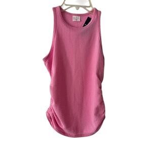 Abercrombie Kids Pink Ruched Tank Top NWT Size 11/12 Textured Ribbed
